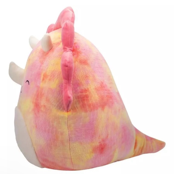Squishmallows 16" Trinity Pink Tie-Dye Triceratops with Fuzzy Belly Large Plush - Picture 6 of 12